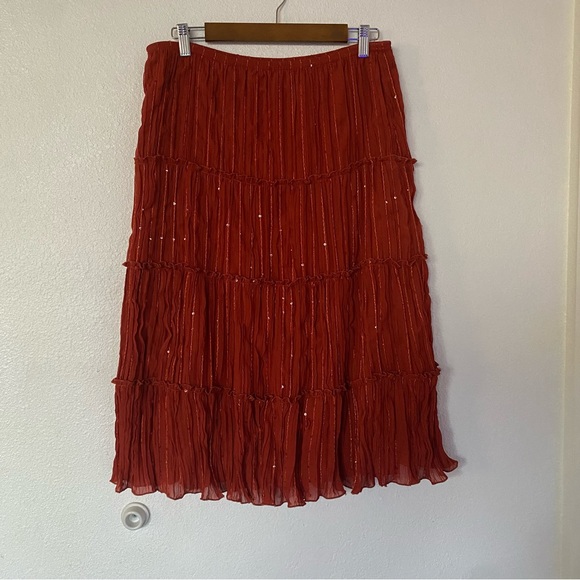 First option rustic orange sparkly skirt whimsygoth/ grunge/ y2k - Picture 1 of 3